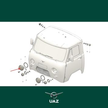 reflectorglas koplamp - UB1318