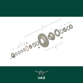 pakking naafaandrijfflens - UB0082