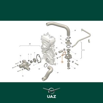 pakking thermostaatbehuizing - UB0250