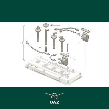 pakking bougiekabel kleppendeksel - UB0309