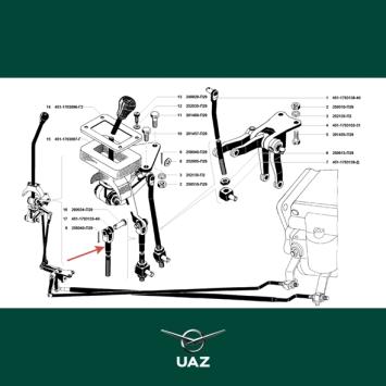 schakelstang versnellingsbak - UB3300