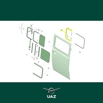 raamrubber klapraam cabine rechts - UB2339