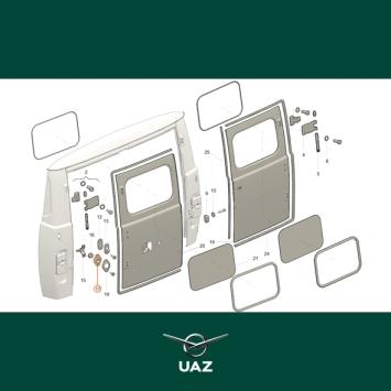 behuizing vergrendeling achterdeur - UB0018