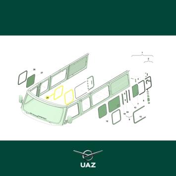 raamrubber zijruit - UB2357