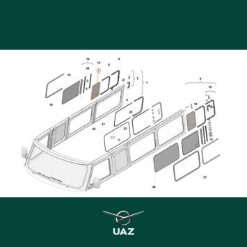 ruit klapraam cabine - UB1234