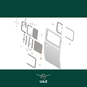 ruit klapraam cabinedeur - UB1235