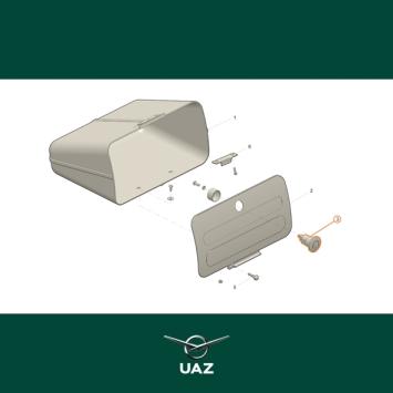 knop handschoenvak - UB0772