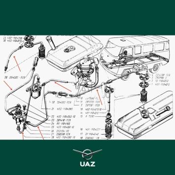 set brandstofleidingen - UB1181