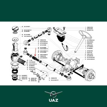 afstelbus spoorstang - UB3096