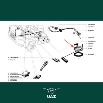 vlotter brandstoftank links - UB1304