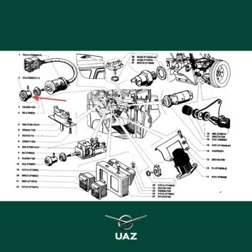 knop schakelaar ruitenwissers - UB2681