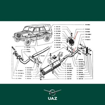 ophangrubber uitlaat - UB0576
