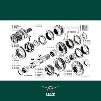 tandwiel versnellingsbak - UB2754