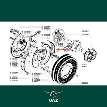 set remschoenen achterrem - UB0928