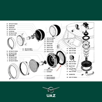 pakking koplamp - UB0007