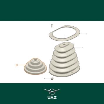 manchet handrem / versnellingspook - UB1172