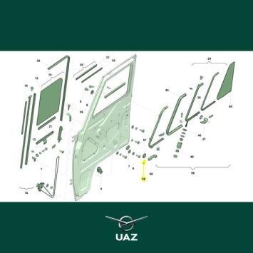 borgplaat raamslinger - UB1827