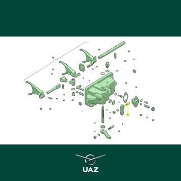 borgstift versnellingsbakhendel - UB2317