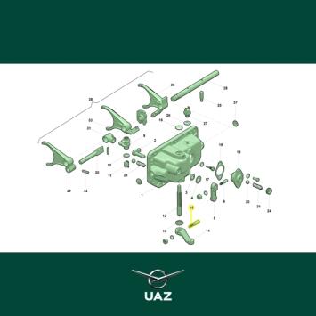 borgstift versnellingsbakhendel - UB2318