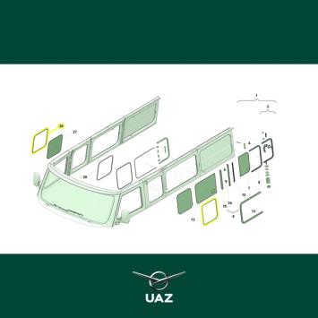 raamrubber zijruit - UB2357
