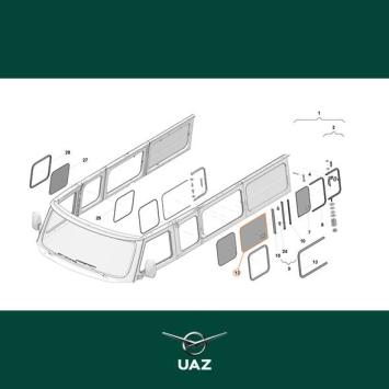 ruit schuifraam cabine - UB1240