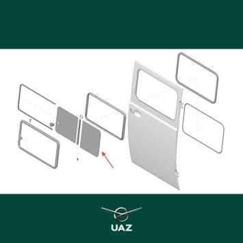 ruit schuifraam cabinedeur - UB1242
