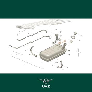 pakking inlaatleiding brandstoftank - UB0462
