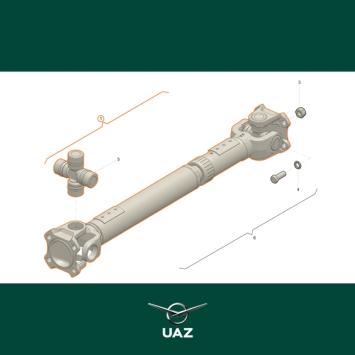cardanas achteras - UB0824