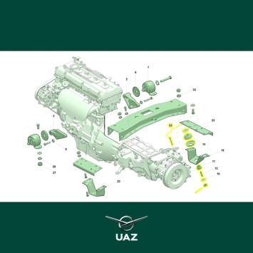 set motorsteundempers - UB2159