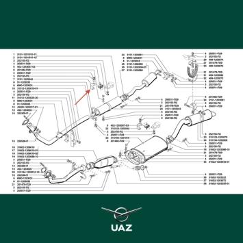 montagebeugel uitlaat - UB0581