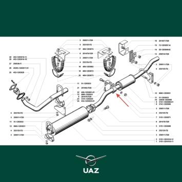 montagebeugel uitlaat - UB1049