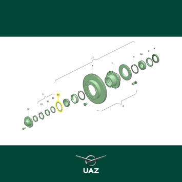 pakking naafaandrijfflens - UB0076