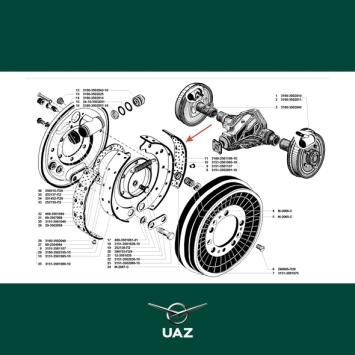 set remschoenen achterrem - UB0944