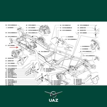 remslang voorrem - UB0646