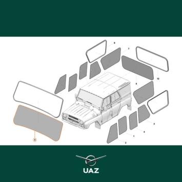 voorruit zonneband - UB1254