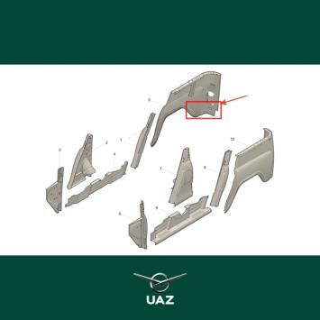 paneel rechter achterhoek - UB2864