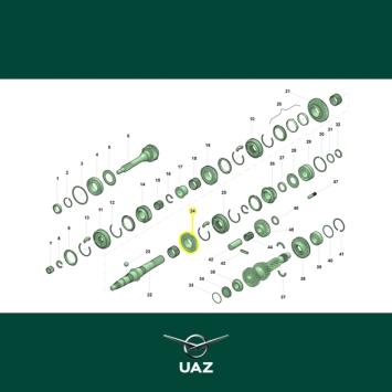 tandwiel versnellingsbak - UB2314