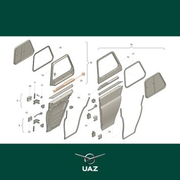 armleuning rechts - UB2851