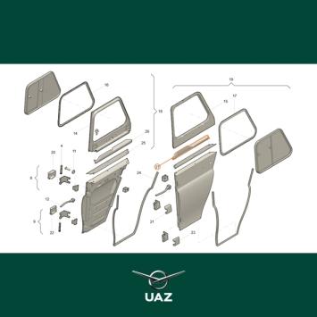 armleuning links - UB2850