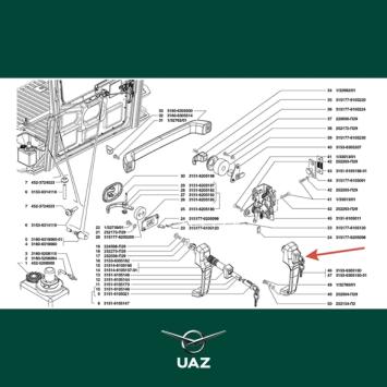 deurgreep achterdeur - UB3295