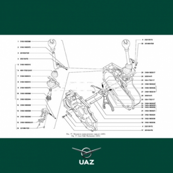 pakking schakelmechanisme tussenbak - UB0432