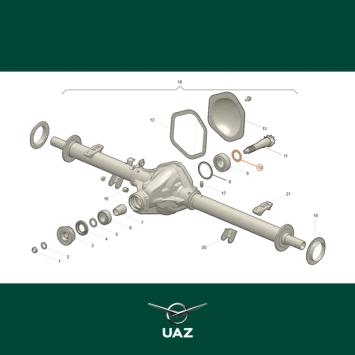 oliedeflectorring differentieel - UB1026