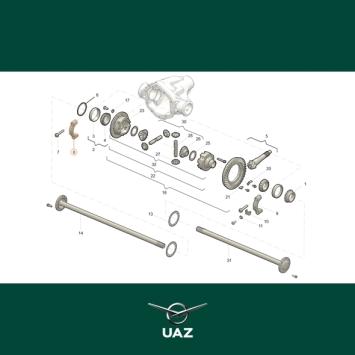 lagerdeksel links - UB3244