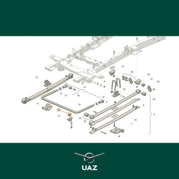 ophangrubber stabilisatorstang - UB0783
