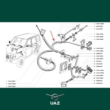 gaspedaalkabel - UB3194