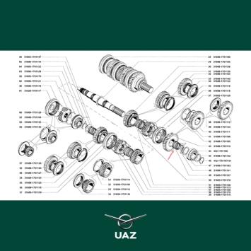 naaldlager versnellingsbak - UB2320