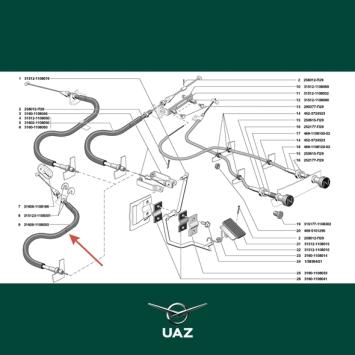 gaspedaalkabel - UB3195