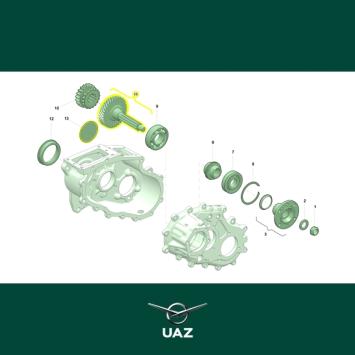 aandrijfas achterste cardanas - UB2146