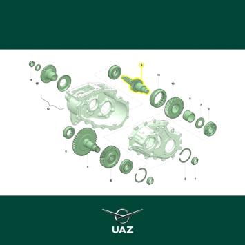 aandrijfas voorste cardanas - UB2147
