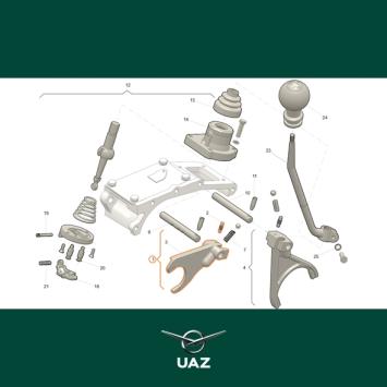 schakelvork tussenbak - UB0764